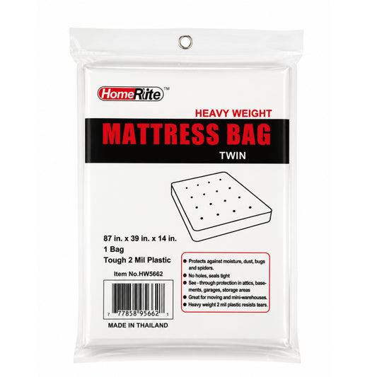 Twin Mattress Storage Bag 87" x 39" Heavy Duty Plastic Cover