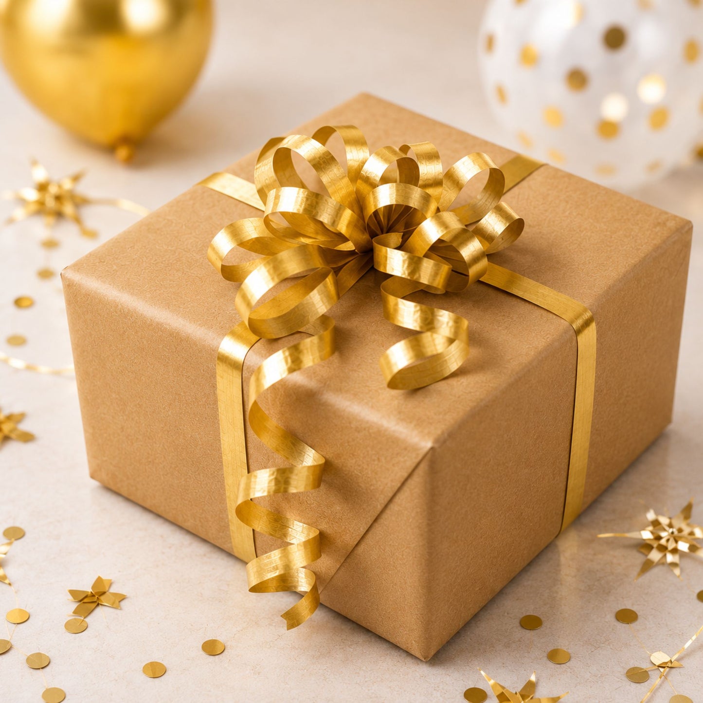 500 yards dark gold curling ribbon roll for balloons gift wrapping and party decorations