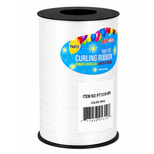 500 yards dark white ribbon roll for balloons gift wrapping and party decorations