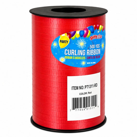 500 yards red curling ribbon roll for balloons gift wrapping and party decorations