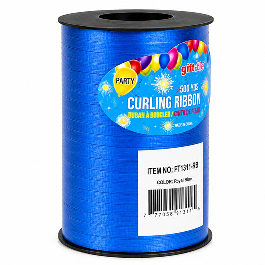 500 yards blue ribbon roll for balloons gift wrapping and party decorations
