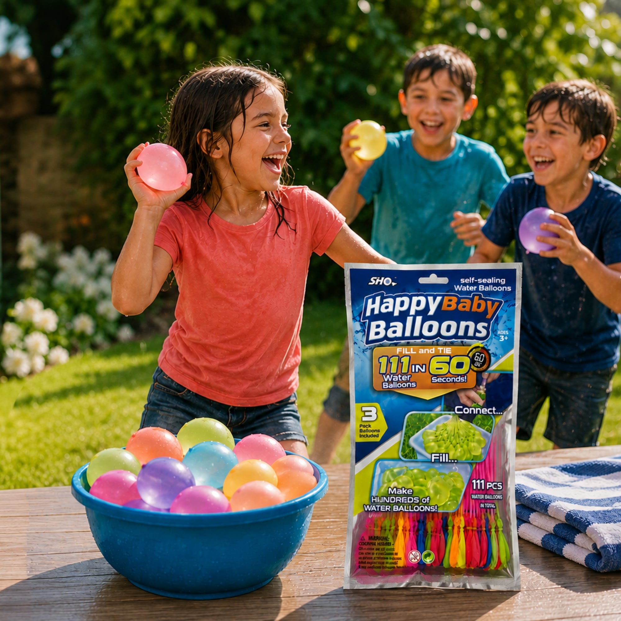 Self Sealing Water Balloon Kit for Outdoor Parties