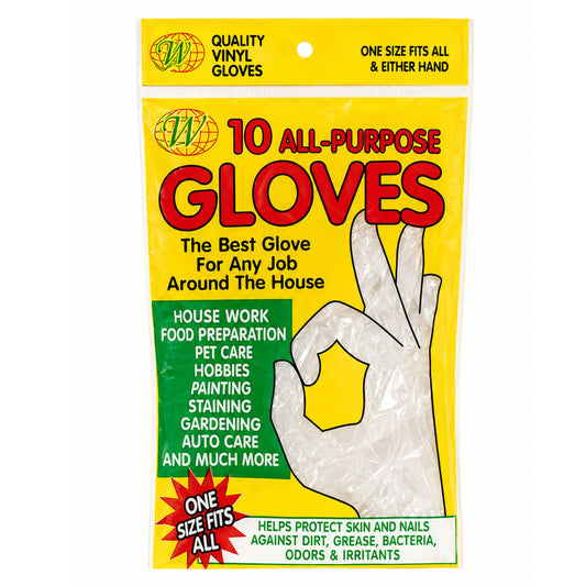 disposable vinyl gloves 10 count pack