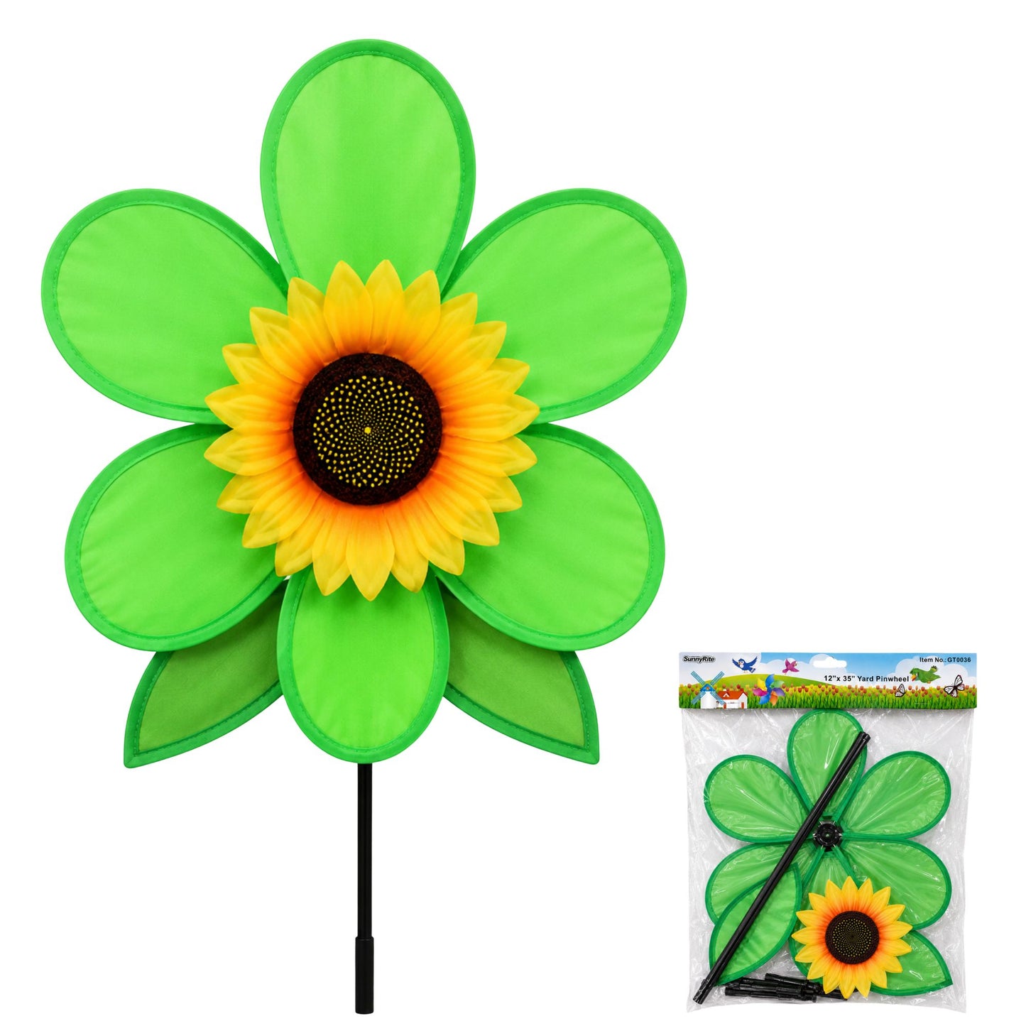 SunnyRite Outdoor Sunflower Yard Pinwheel Garden Decor