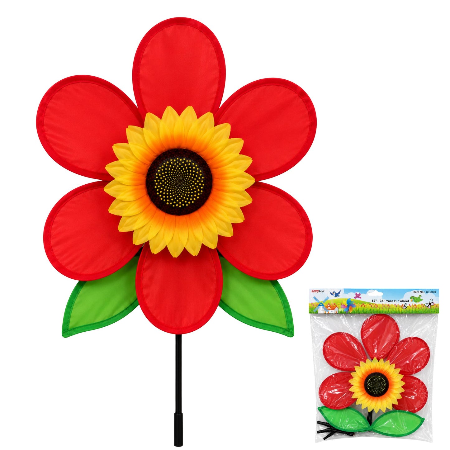 SunnyRite Sunflower Pinwheel Outdoor Garden Decoration