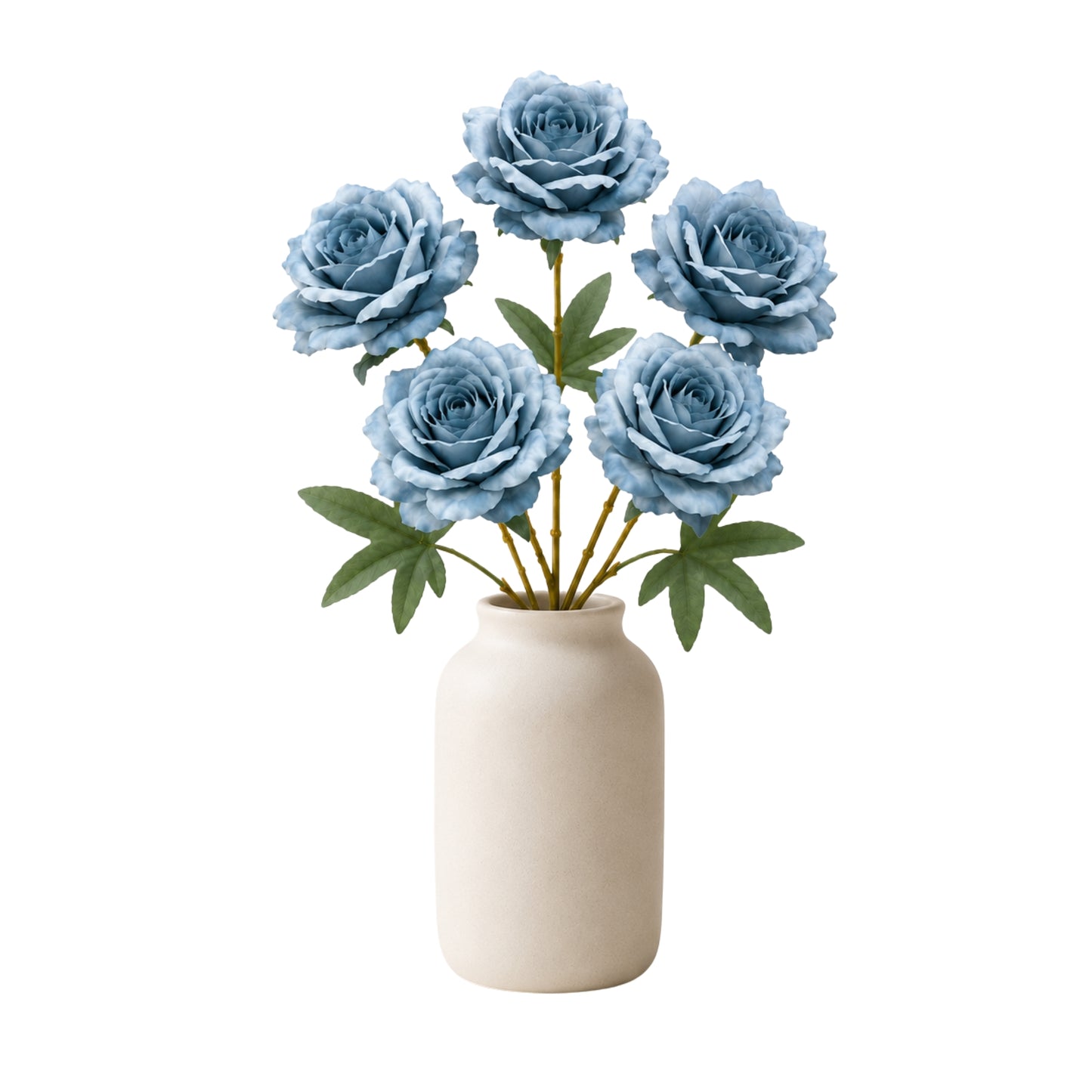 5 Head Artificial Blue Rose Bouquet