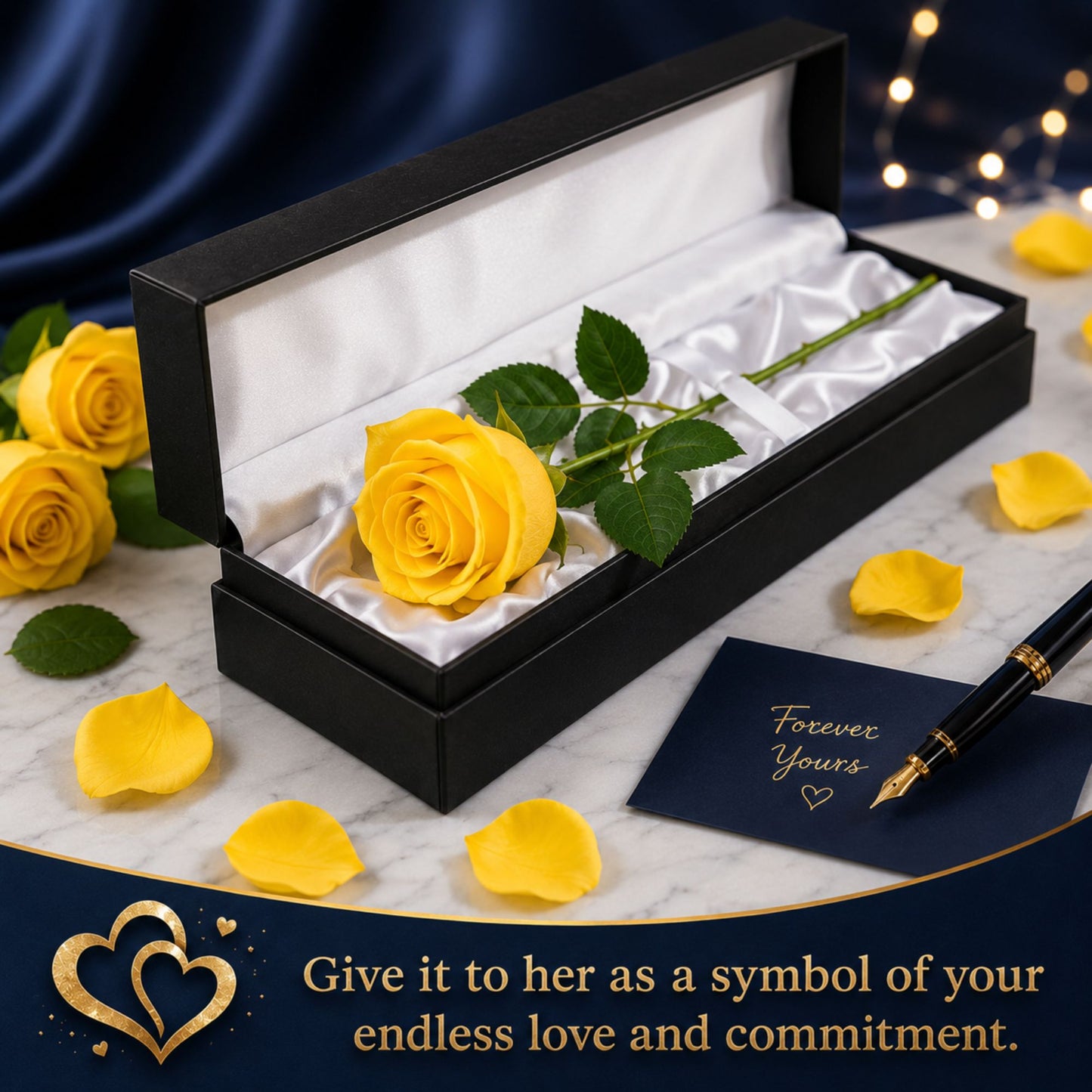 20" Artificial Yellow Rose Stem for Home Decoration