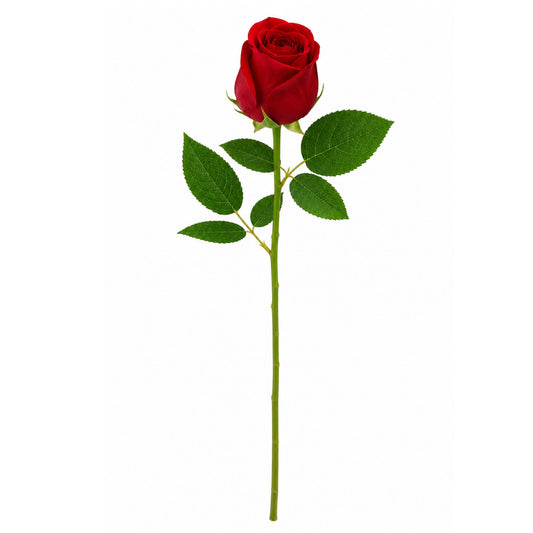 20" Artificial Silk Red Rose Stem for Home Wedding & Valentine’s Day Decor
