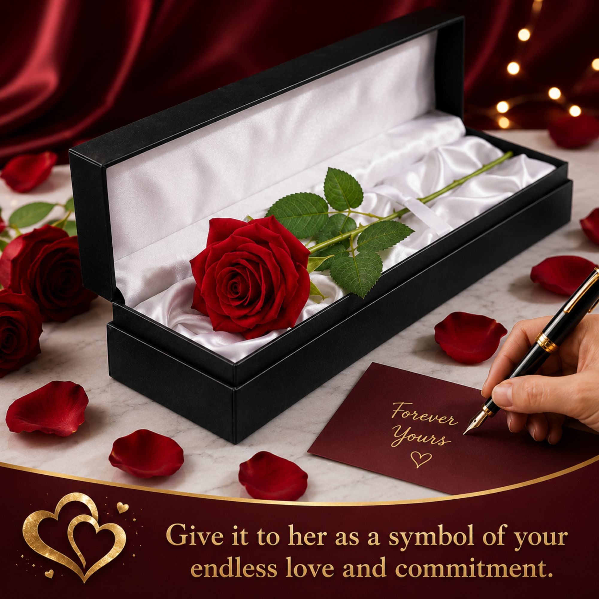20" Artificial Red Rose Stem for Home Wedding Decoration