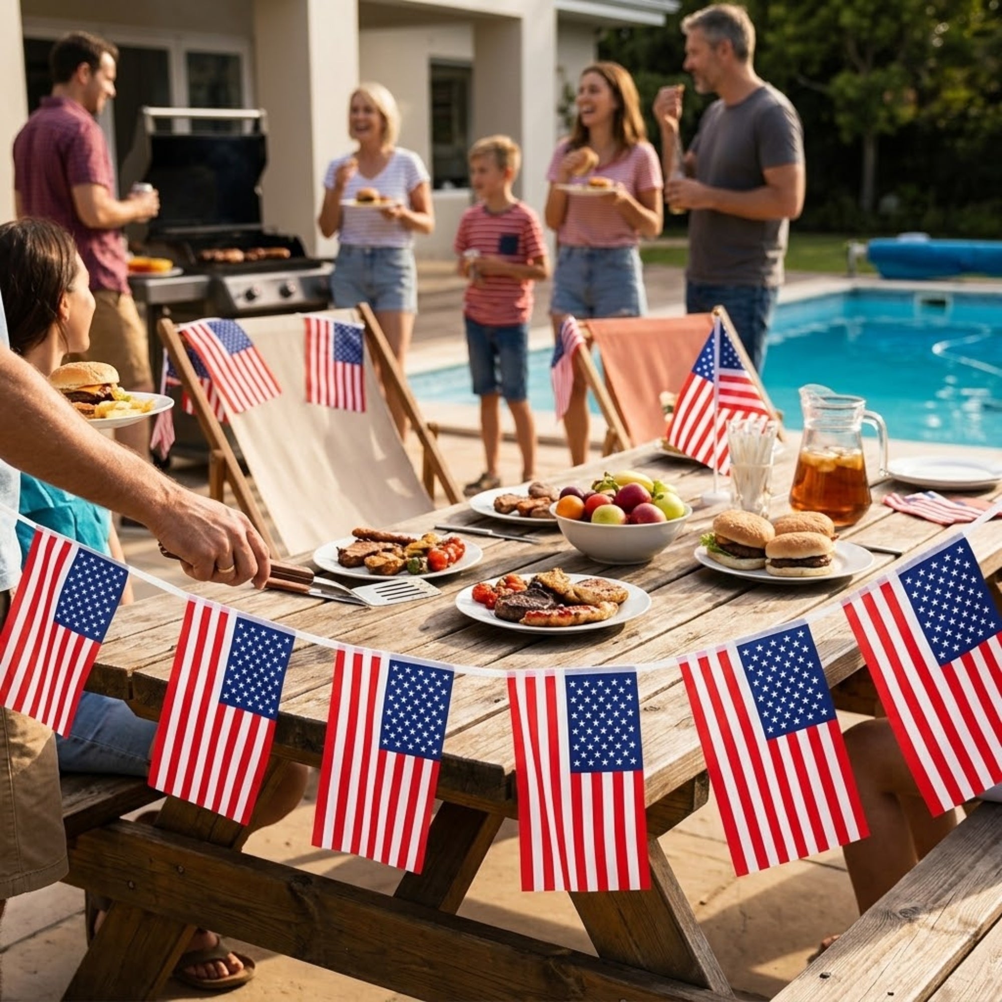 American Flag Party Decoration Banner 15 Count
