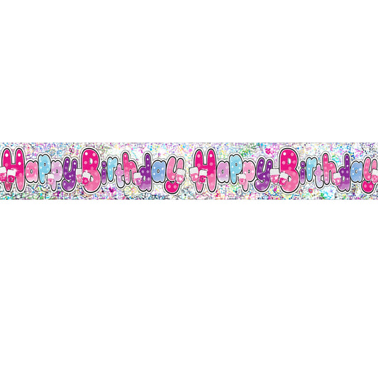 happy birthday banner colorful design