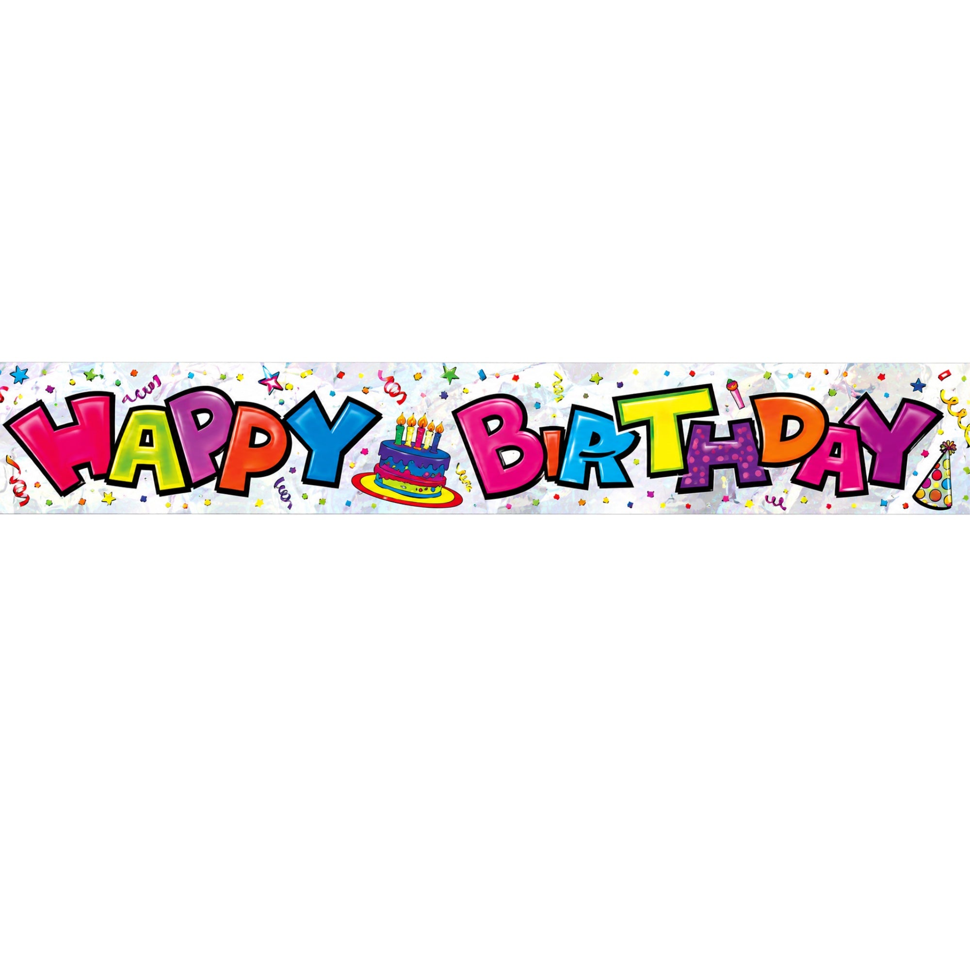 happy birthday banner colorful design