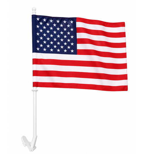 american flag for car with window mount