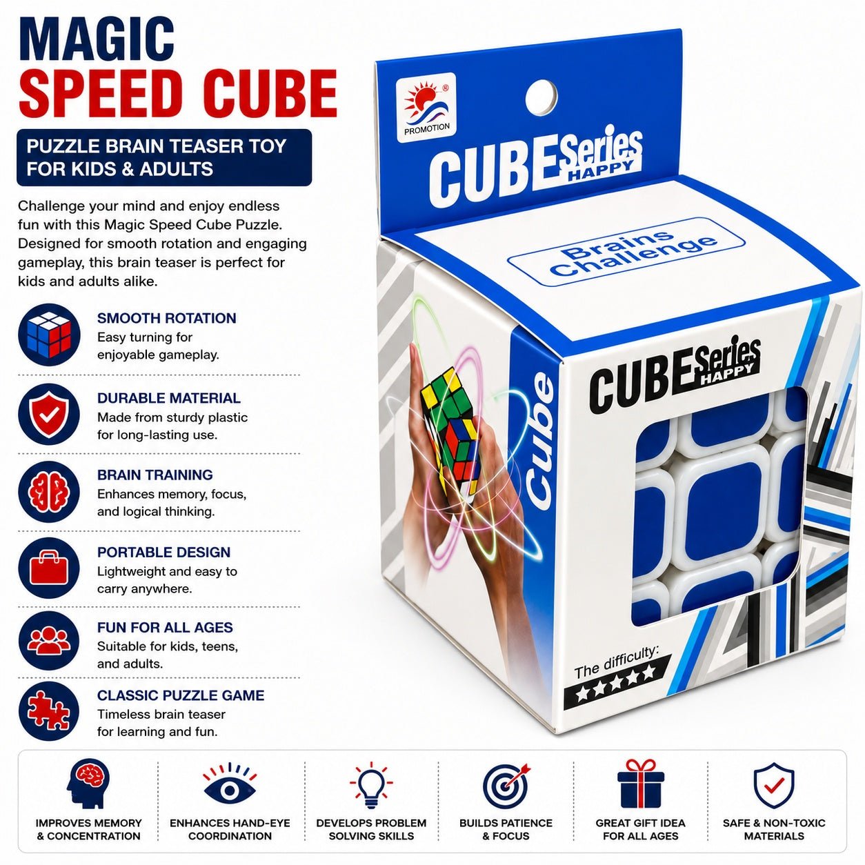 brain teaser cube for kids and adults