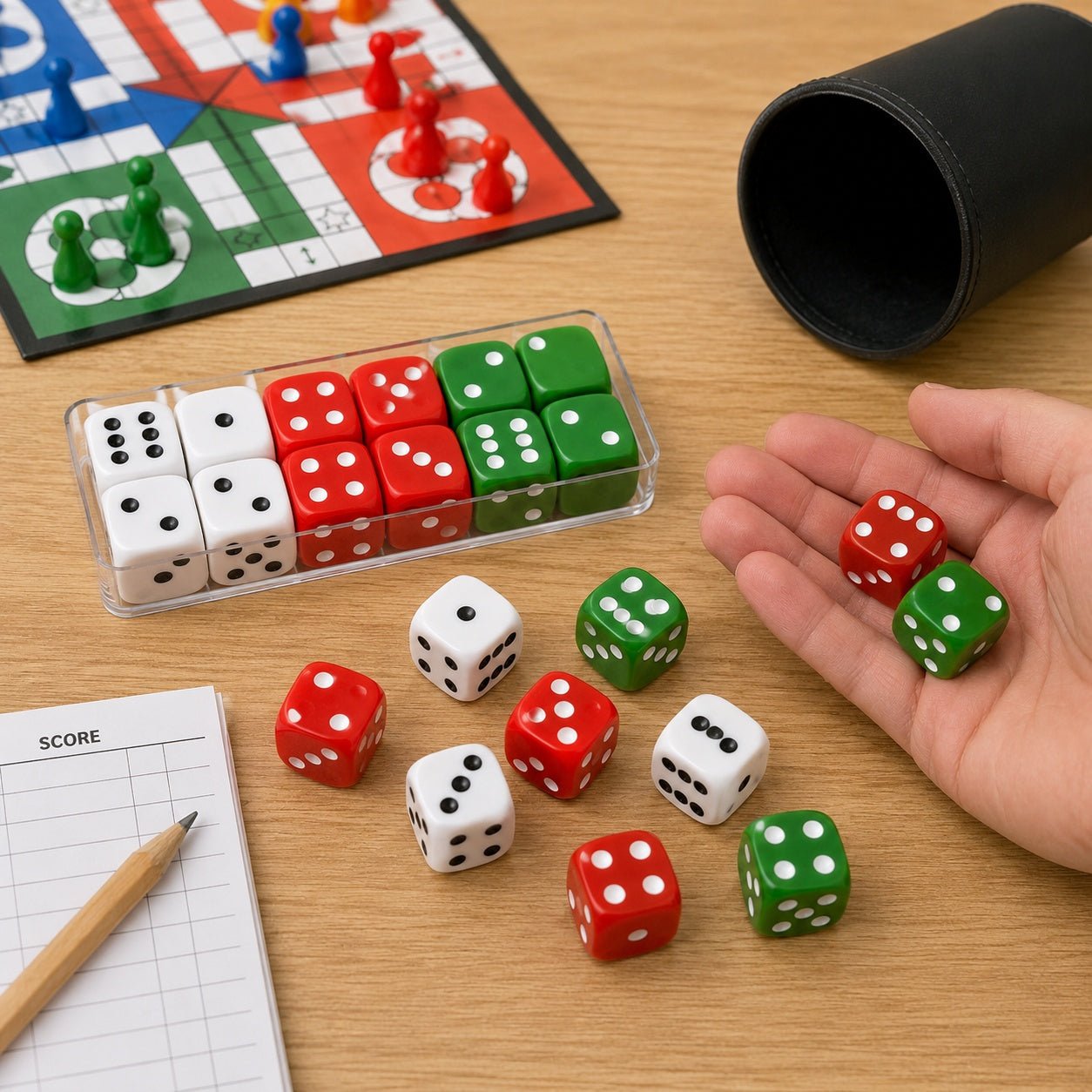 multi color dice pack for games