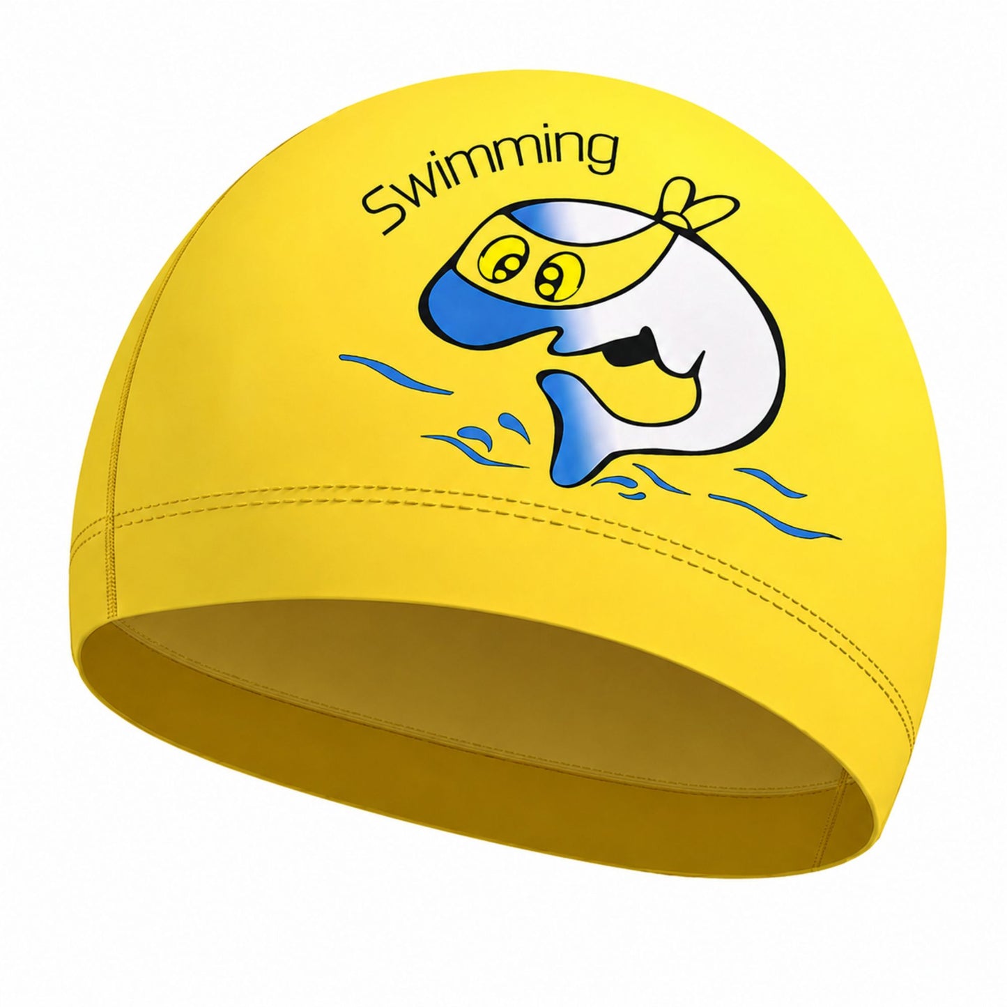 WENFEI Waterproof Silicone Swim Cap for Kids Swimming