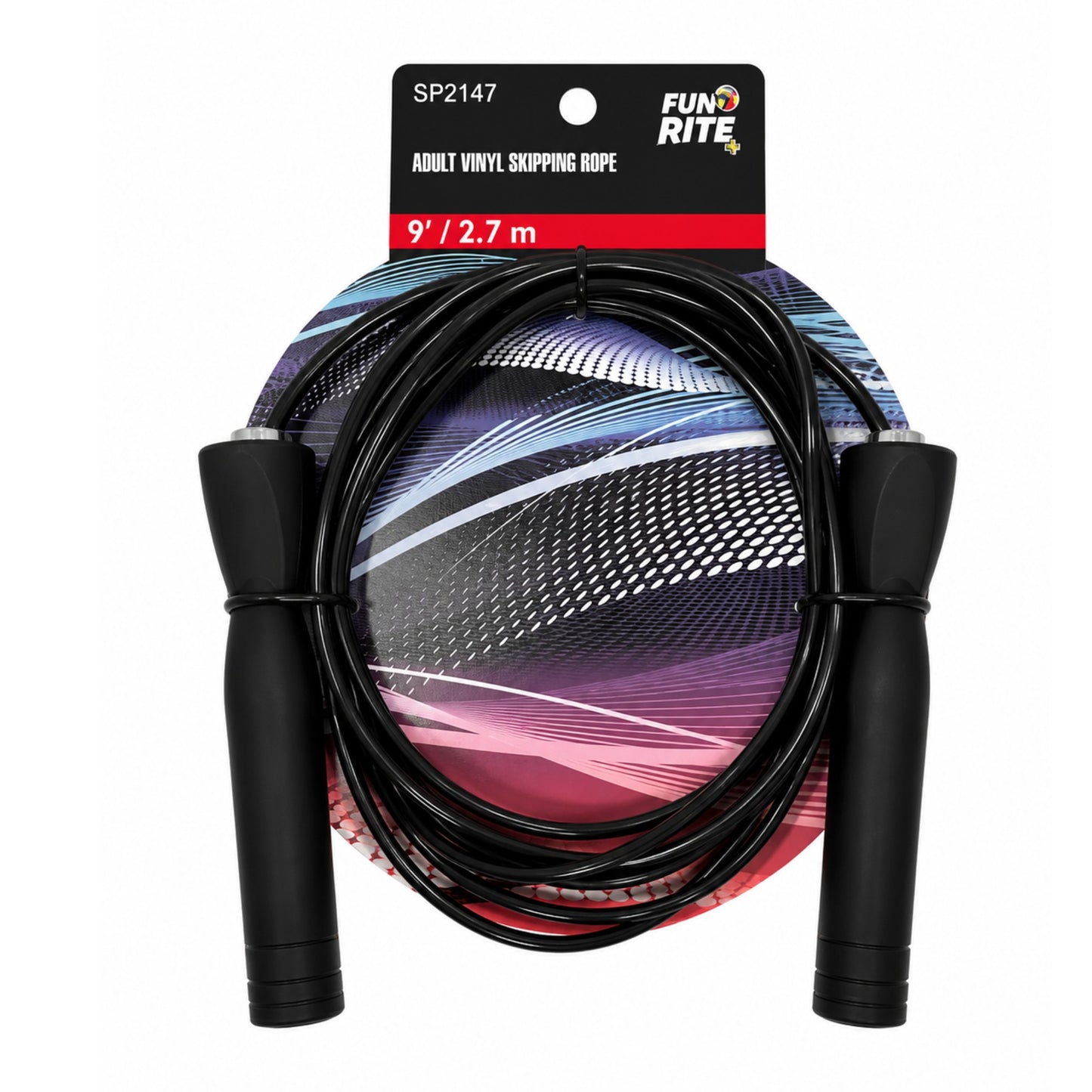 black skipping rope for fitness and cardio exercise