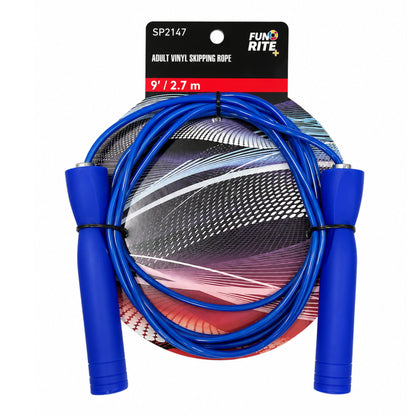 blue skipping rope for fitness and cardio exercise