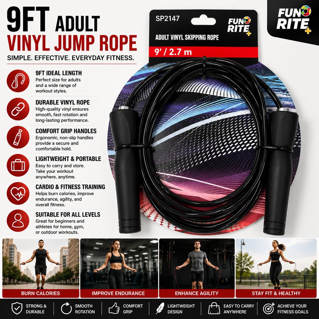 adult workout skipping rope for home and gym use