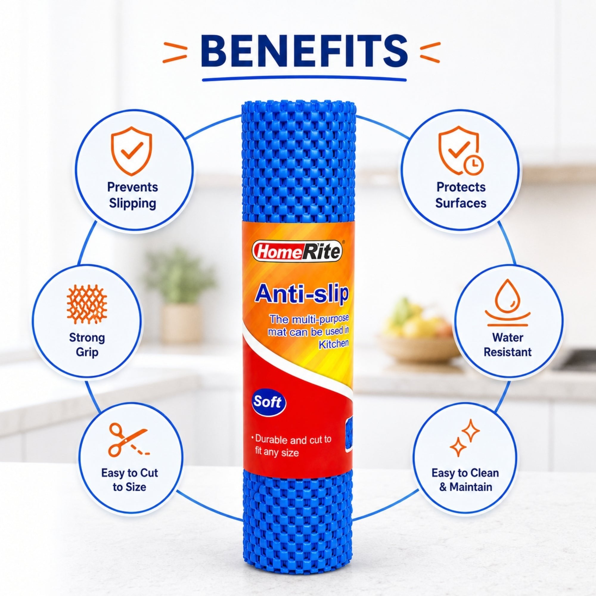 Cushioned Drawer Liner Mat for Shelf Protection Roll