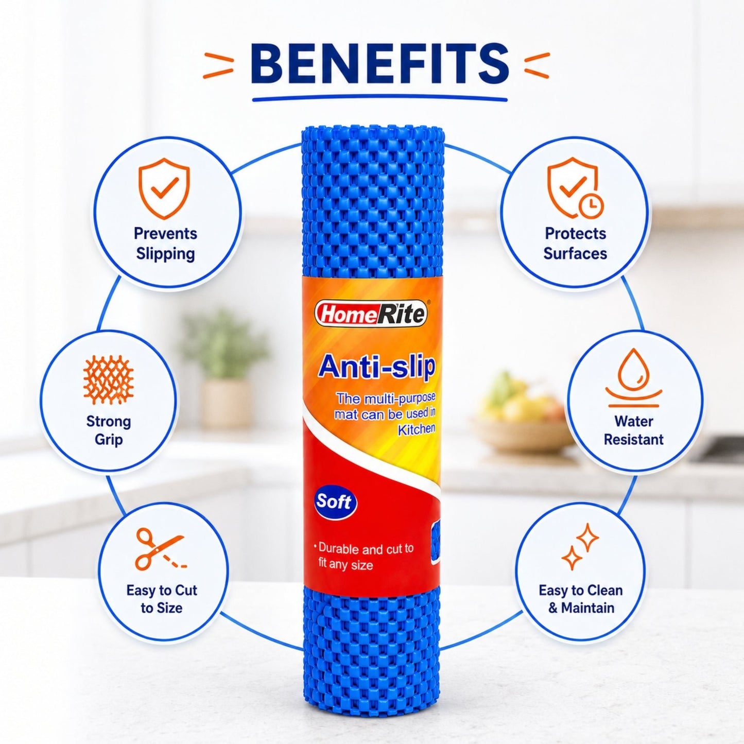 Cushioned Drawer Liner Mat for Shelf Protection Roll