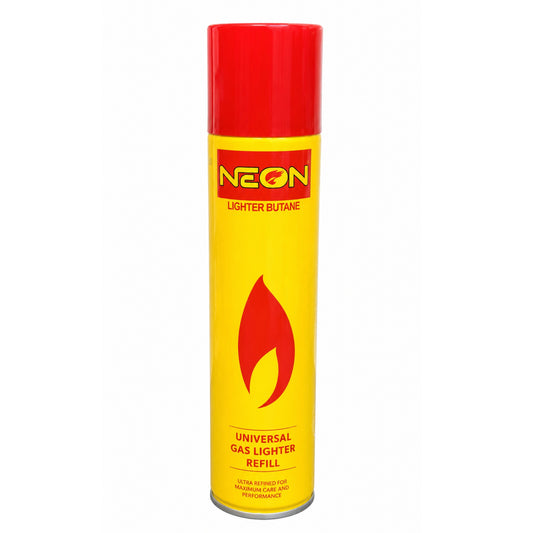 neon butane gas lighter refill can