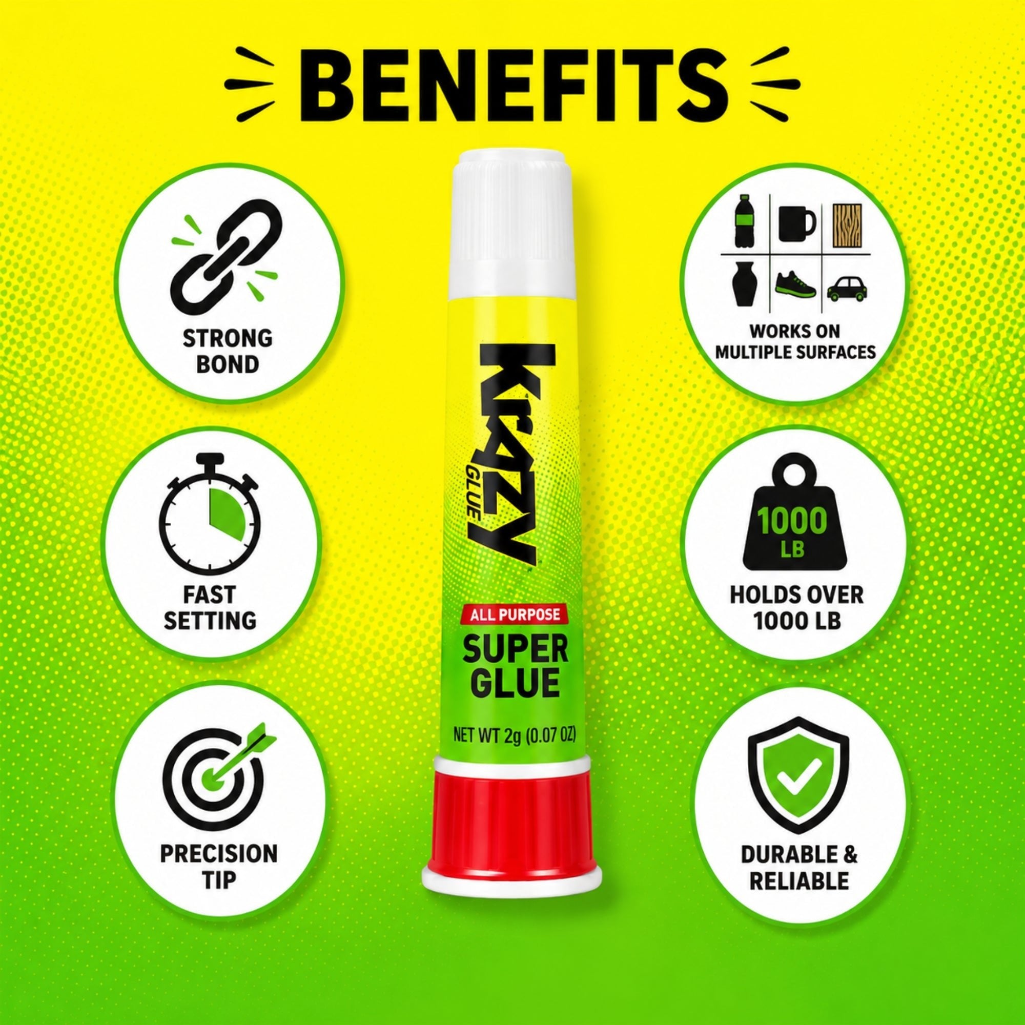2g Krazy Glue All Purpose Precision Tip Gel Glue