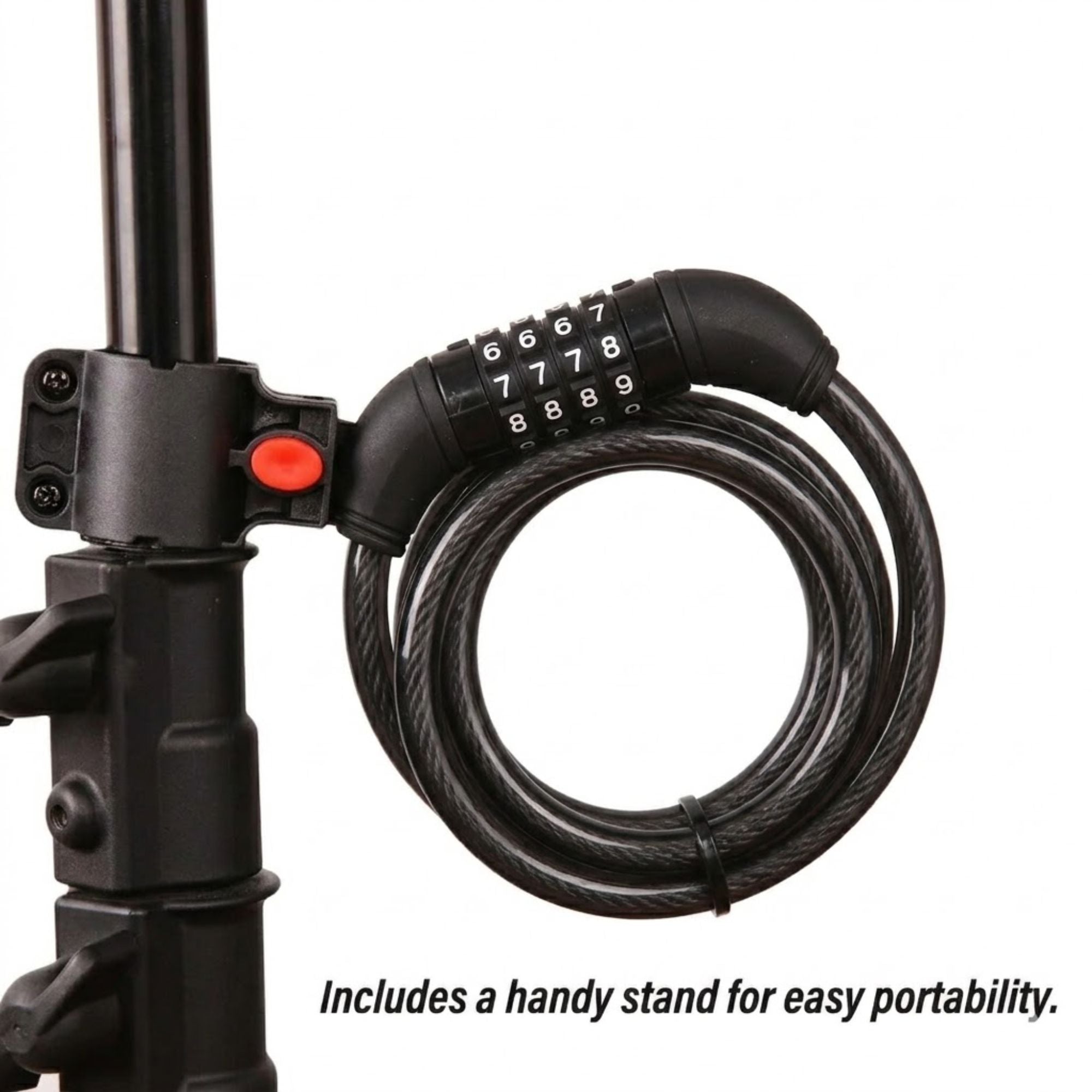 ToolRite Heavy Duty 4-Digit Bicycle Cable Combination Lock