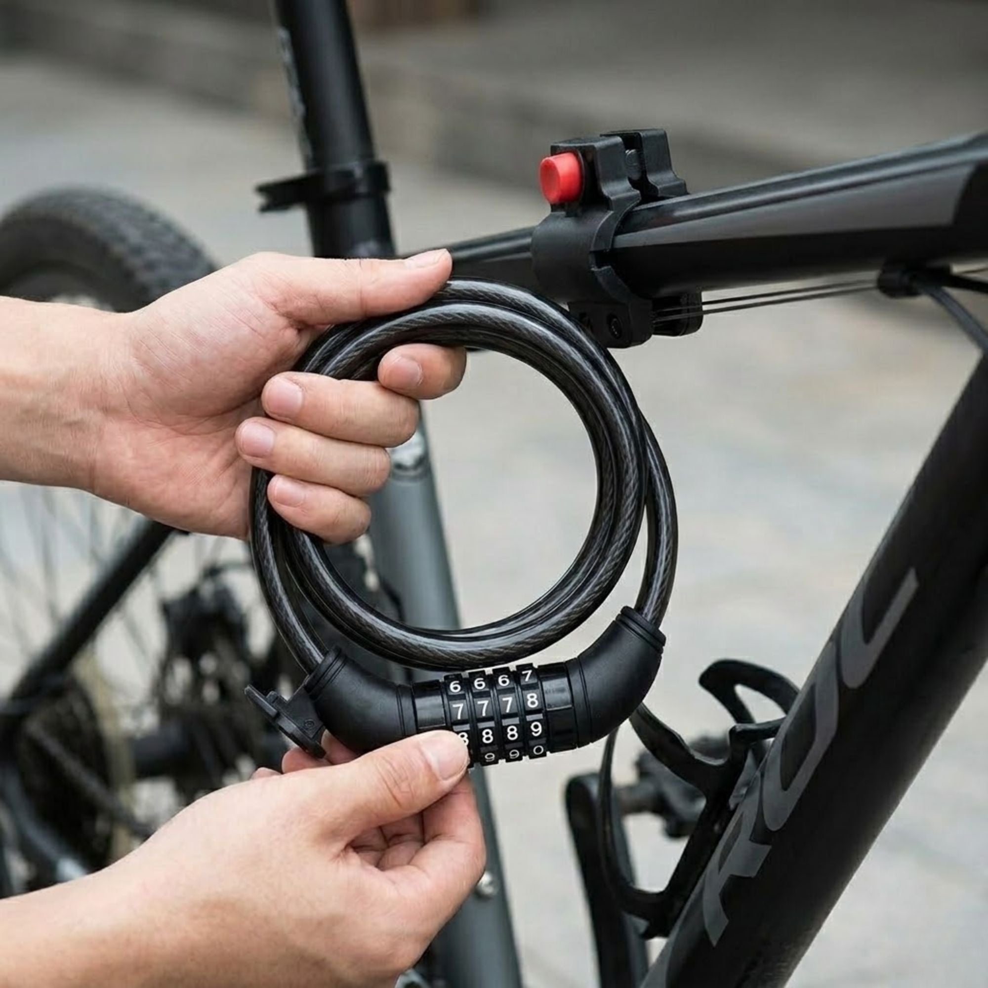 ToolRite Heavy Duty Bicycle Lock with Steel Cable Design