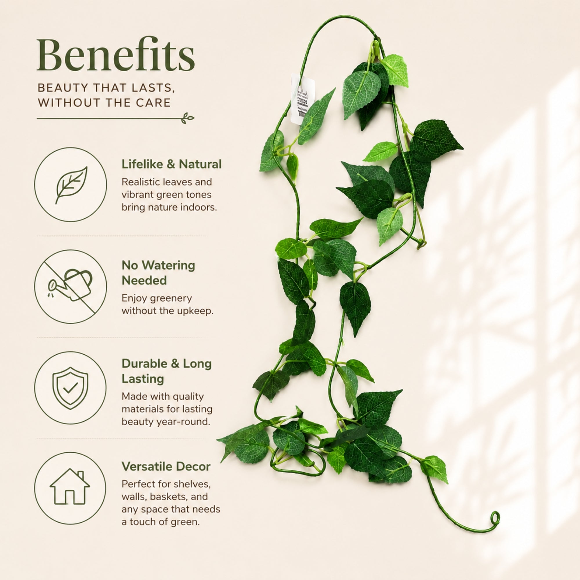 Artificial Ivy Vine Garland for Wall Decorations