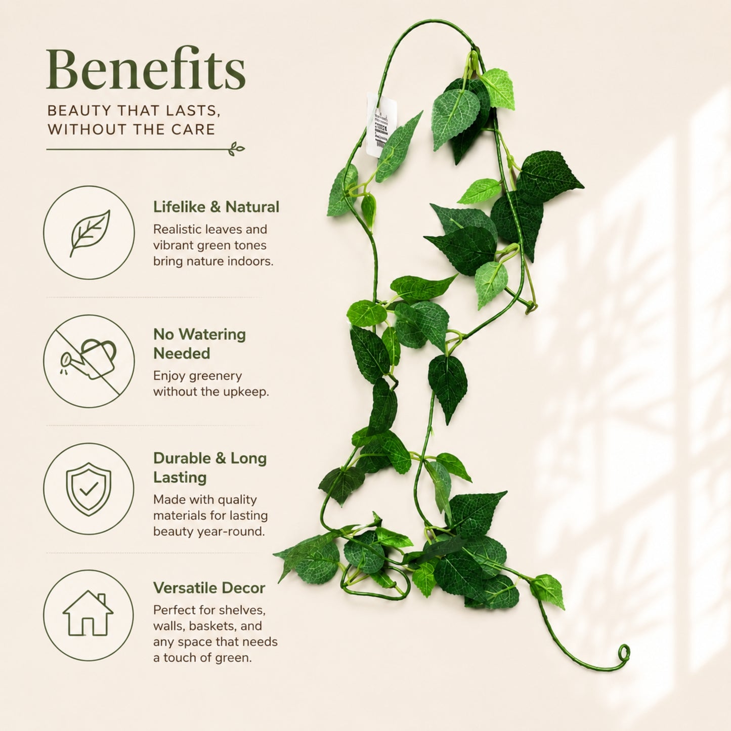 Artificial Ivy Vine Garland for Wall Decorations
