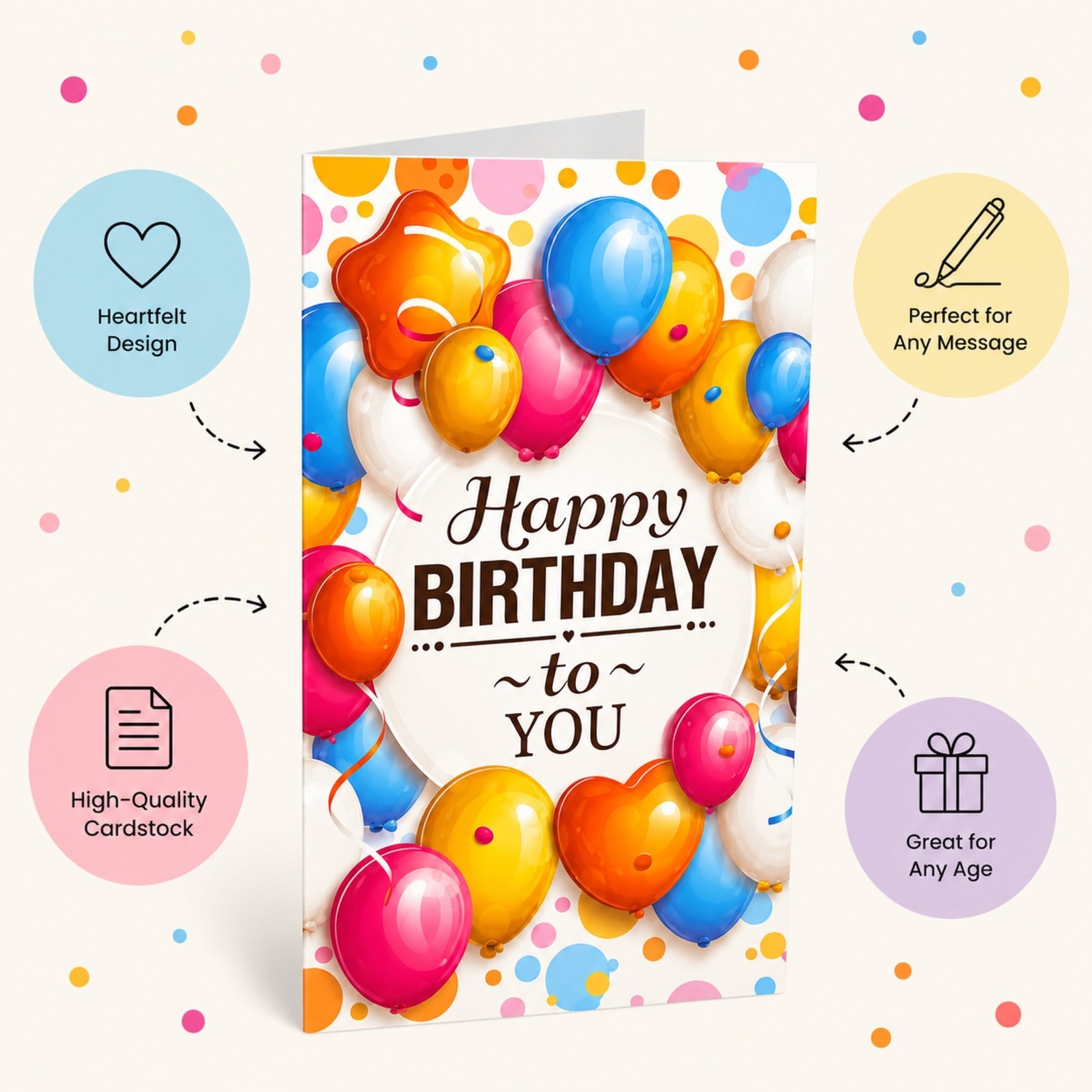 Balloon Theme Pop Up Birthday Greeting Card Gift