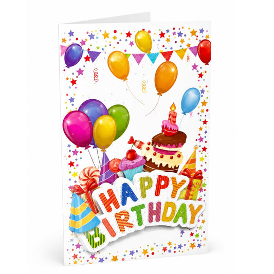 3D Happy Birthday Greeting Card Party Gift Decor
