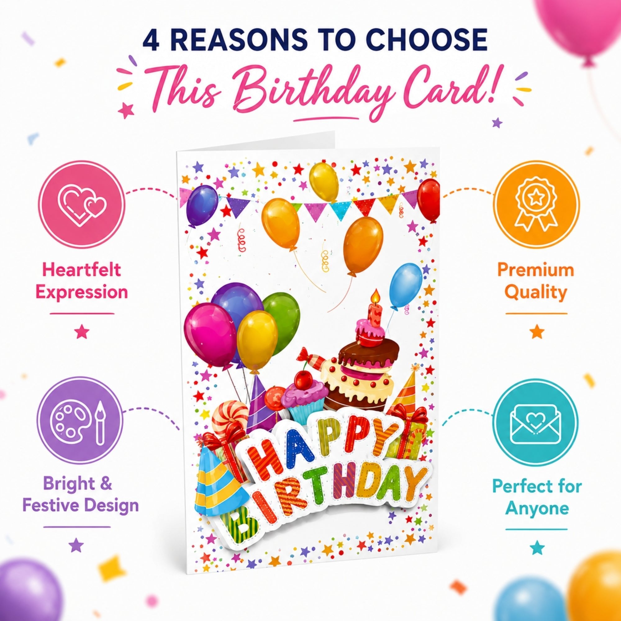 Pop Up Birthday Greeting Card Celebration Gift