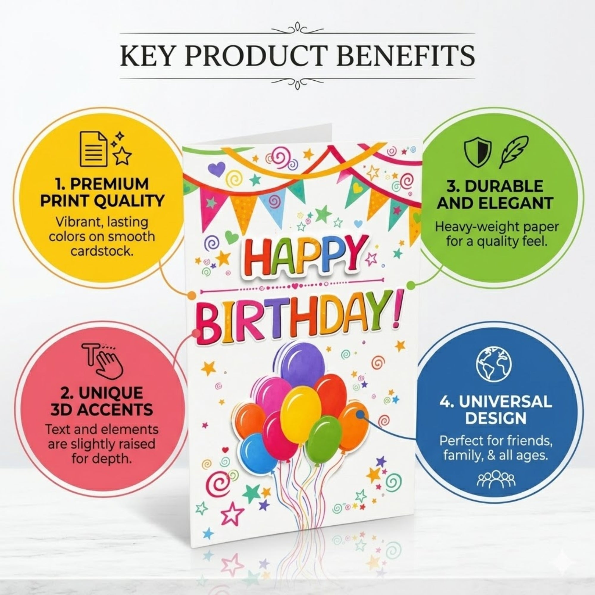 3D Happy Birthday Greeting Card Celebration Gift
