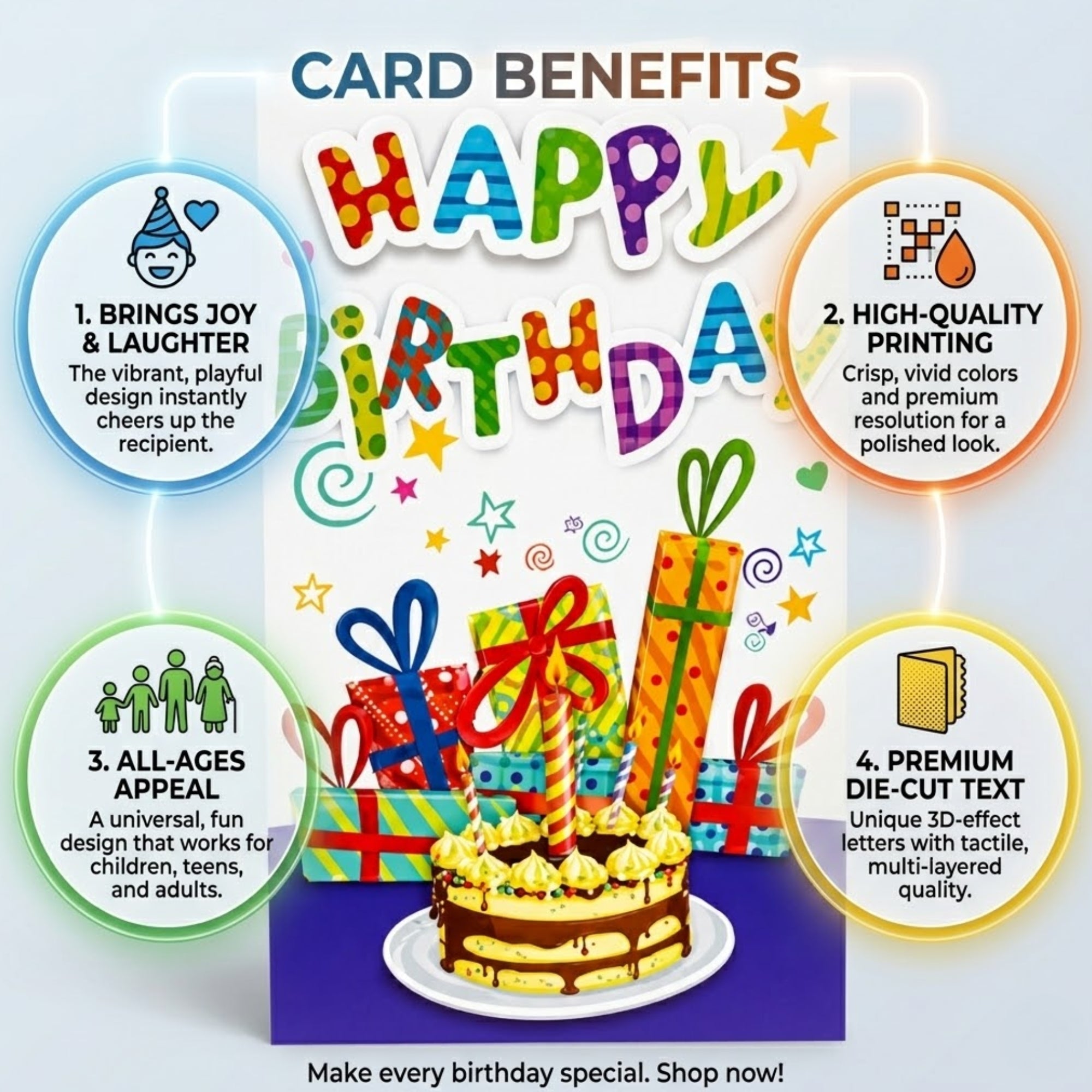 Pop Up Birthday Greeting Card Party Decoration