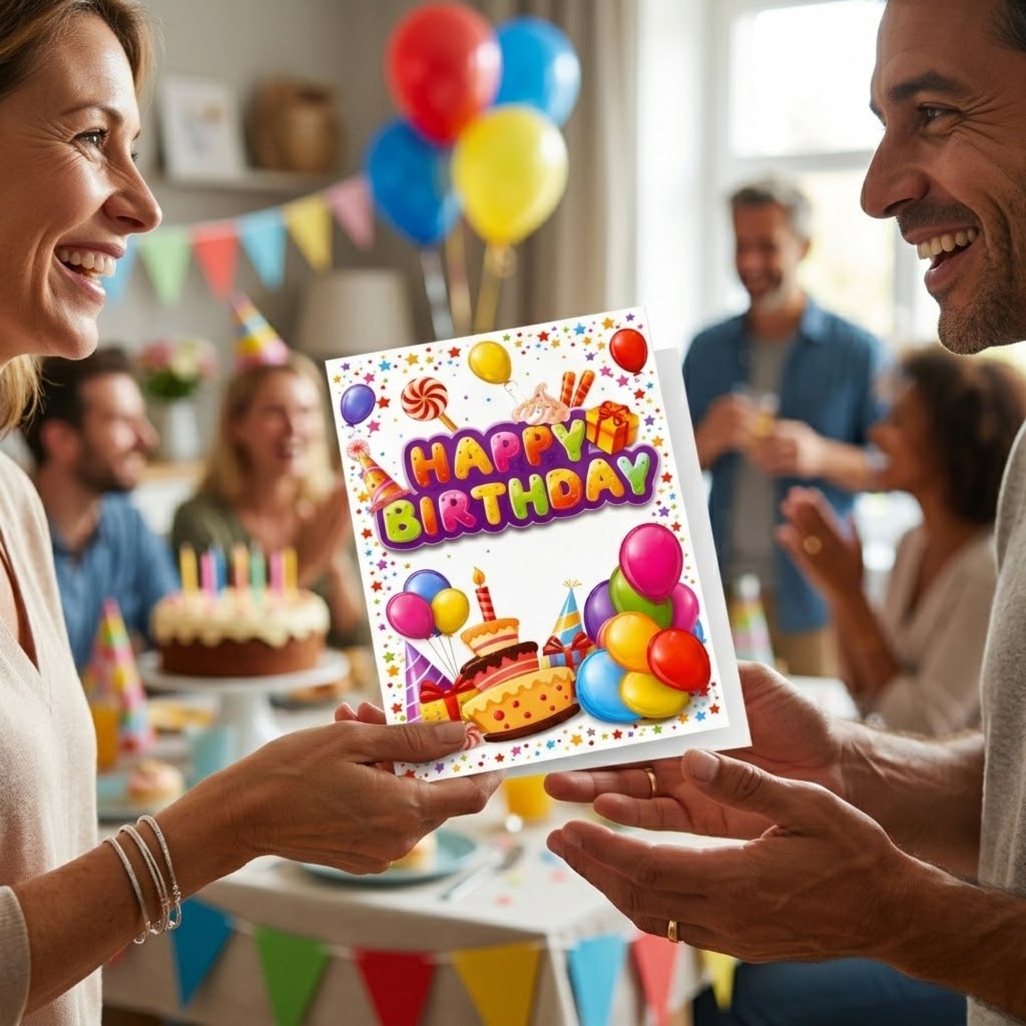 Happy Birthday 3D Greeting Card Party Display