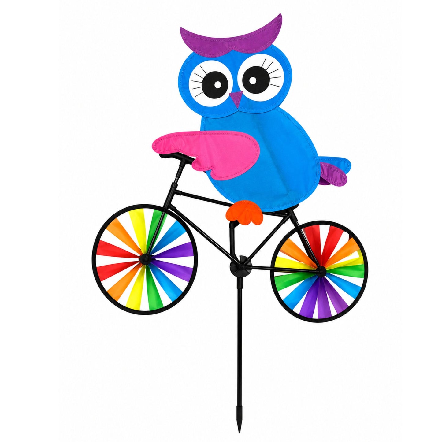 21x36 Ride-On Bike Pinwheel Colorful Garden Spinner