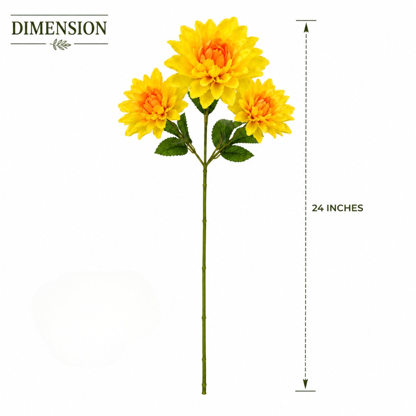 Artificial Dahlia Flower Stem 24 Inch for Decorative Displays