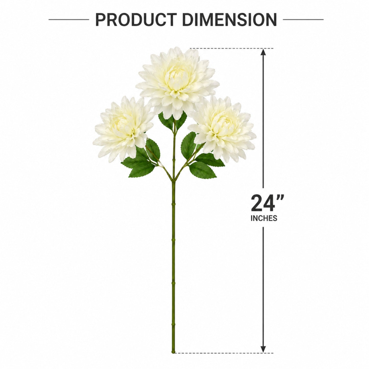 Artificial Dahlia Bloom Stem 24 Inch for Floral Displays