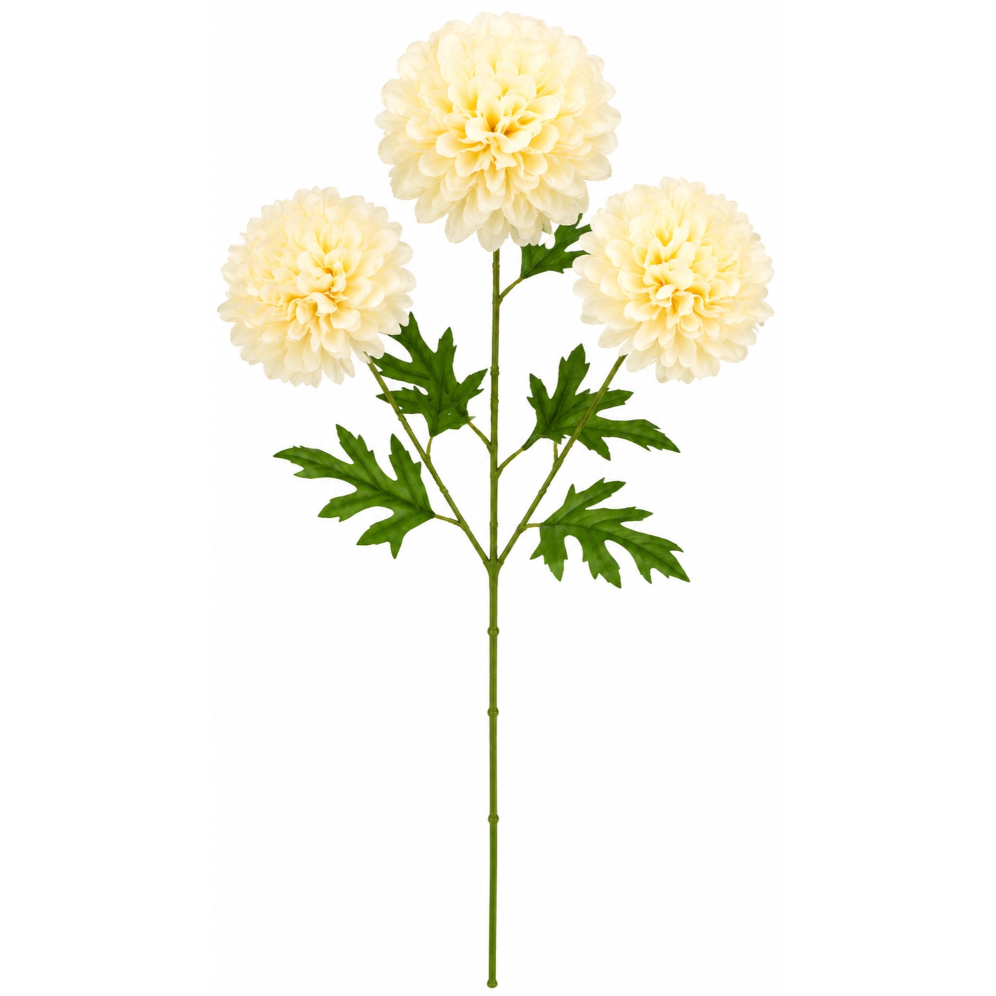 24 Inch Artificial Dahlia Flower Stem 3 Bloom Silk Spray