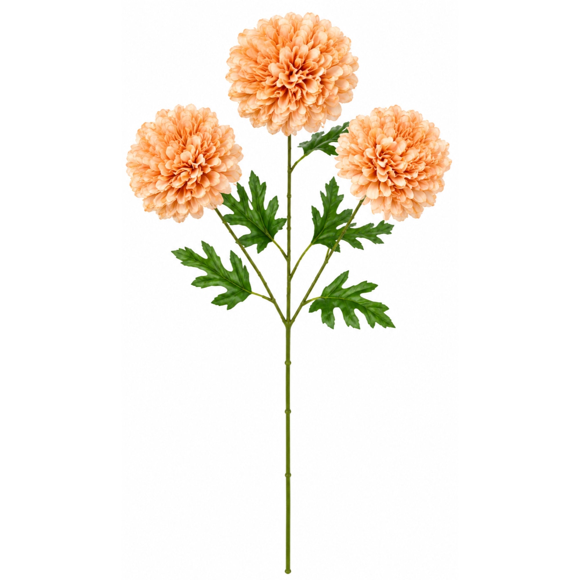 24 Inch Artificial Dahlia Flower Stem 3 Bloom Silk Floral