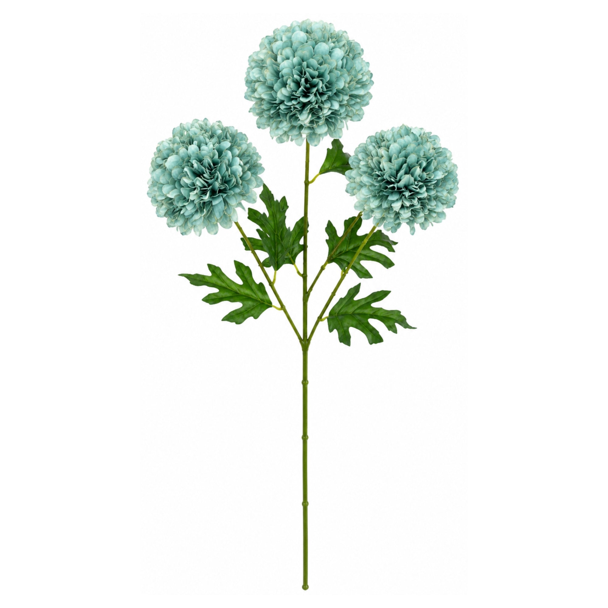 24 Inch Artificial Dahlia Flower Stem 3 Bloom Silk Floral