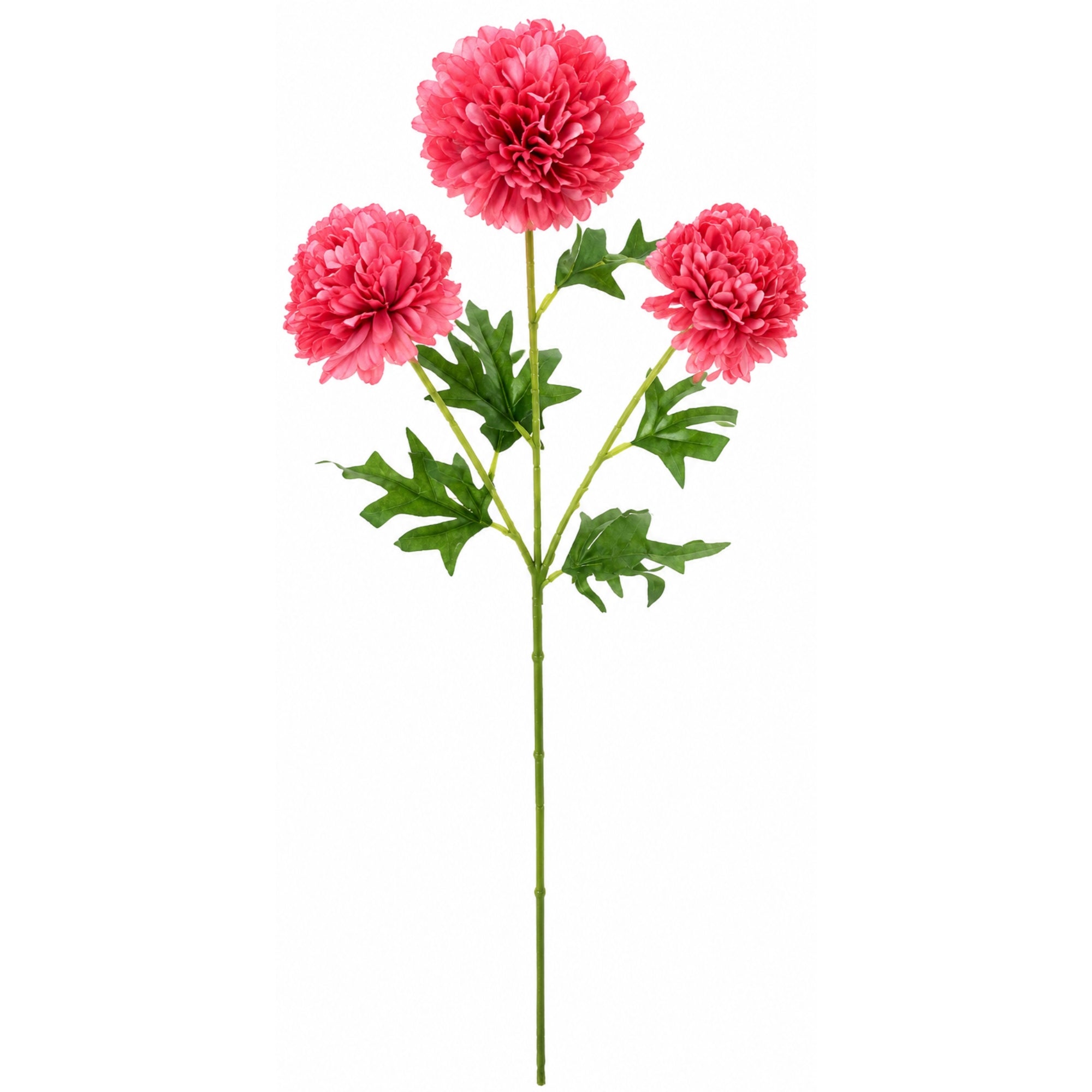 24 Inch Artificial Dahlia Flower Stem 3 Bloom Silk Spray Decor