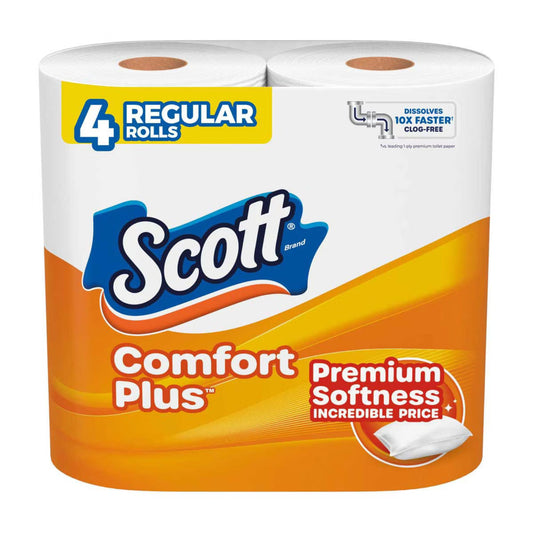 4 Rolls Pack Scott ComfortPlus Regular Toilet Paper