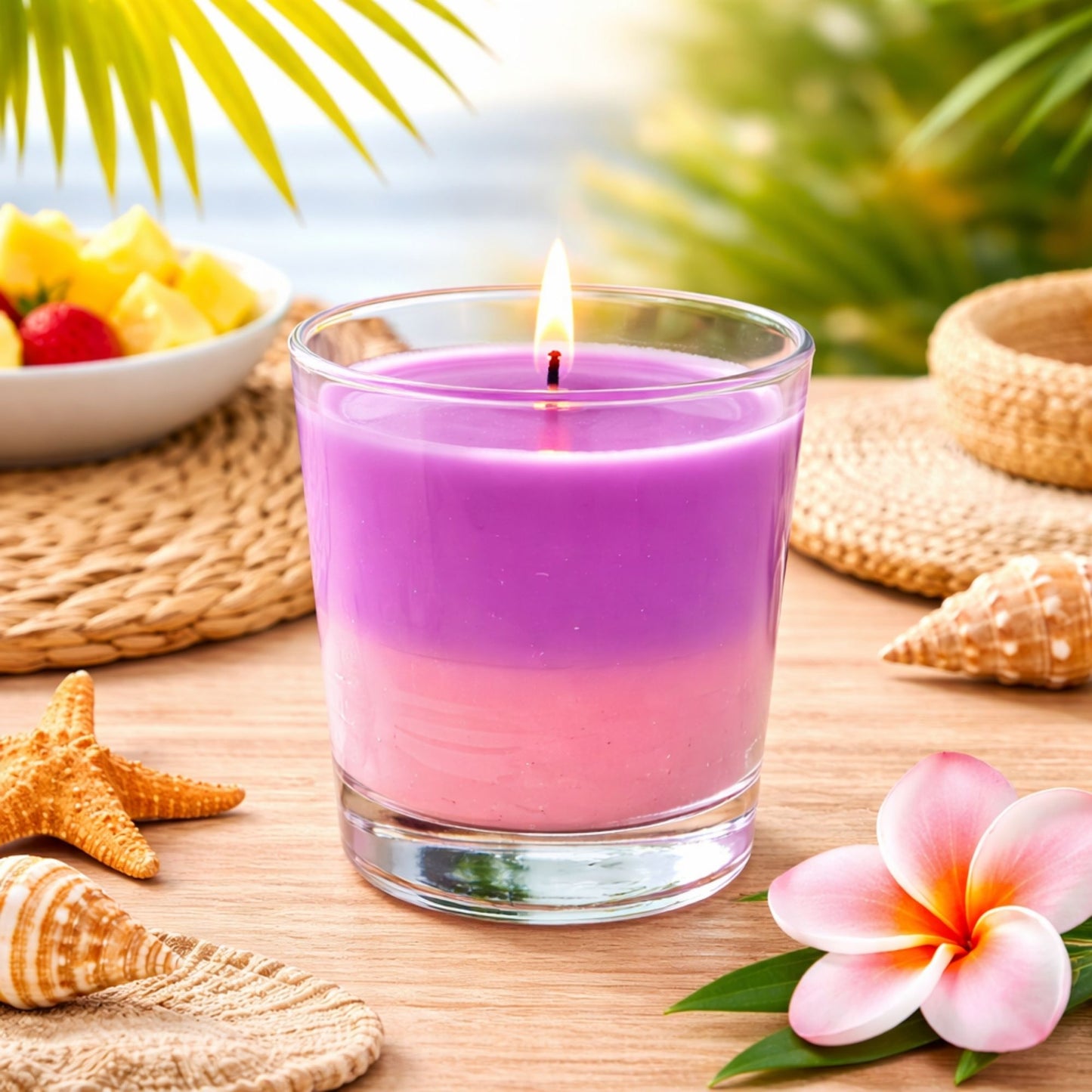3.5oz Dual Scent Tumbler Candle – Pleasant Breeze & Creamy Ecstasy Candles product detail image