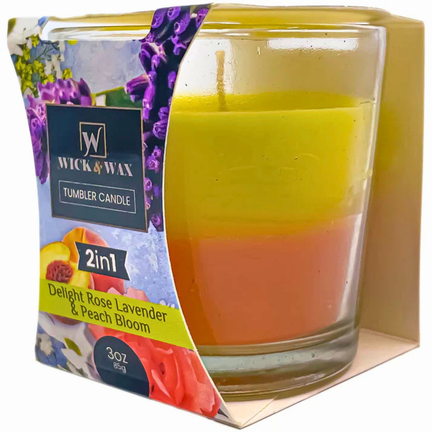 3.5oz Double Scented Rose Lavender and Peach Blossom Jar Candle Candles main product image