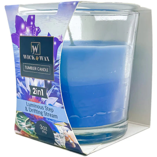 3.5oz Double Scented Luminous Step and Drifting Stream Jar Candle