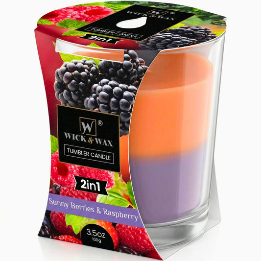 3.5oz Double Scented Sunny Berries and Raspberry Jar Candle