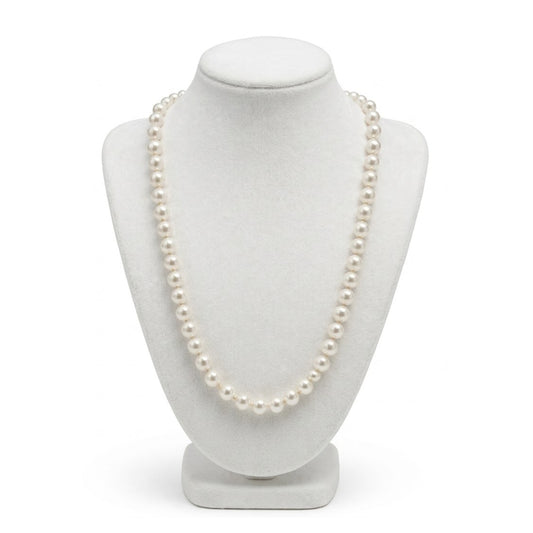 30" Classic Cultured Shell Pearl Strand Elegant Women Necklace